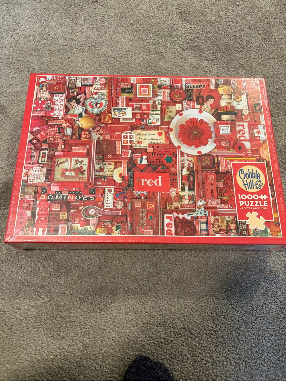 Cobb Hill by New Balance Red Collage 1000+ Piece Puzzle - Vibrant Red Artwork